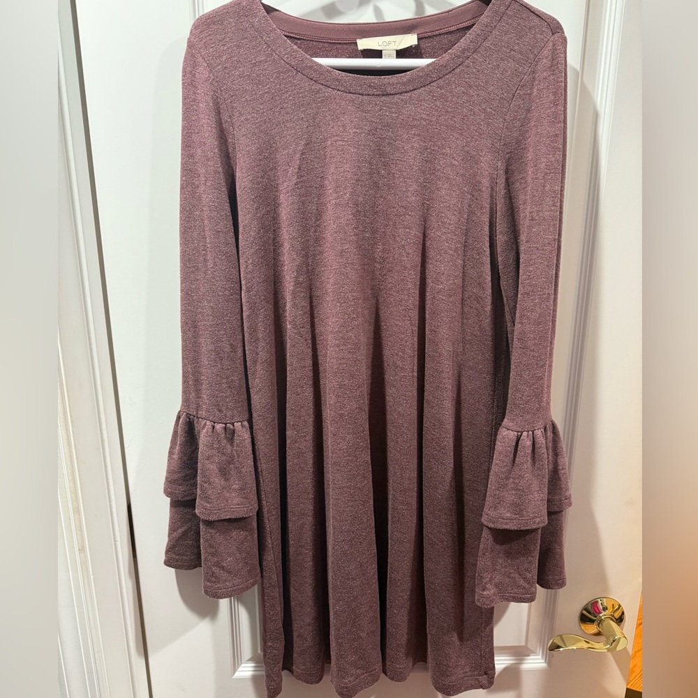 LOFT Ruffle Sleeve Dress